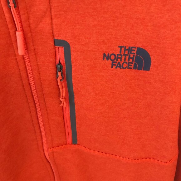XL Men's North Face Jacket Burnt Orange Zip Up with Pockets Size Extra Large - Picture 2 of 9